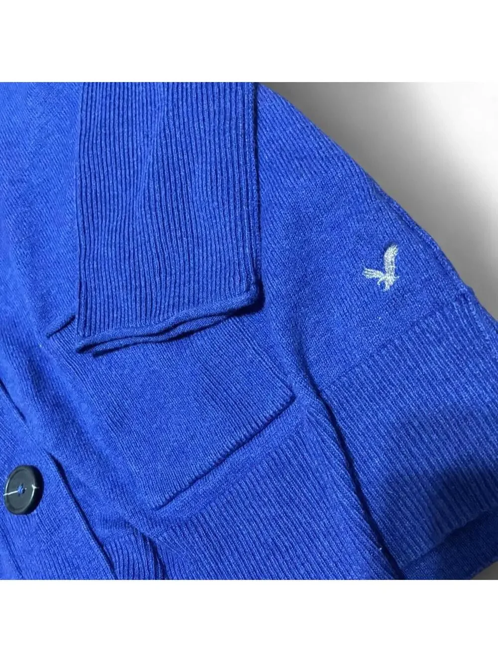 American Eagle Royal Purple Hooded Button Front Cardigan Sweater XL Y2K